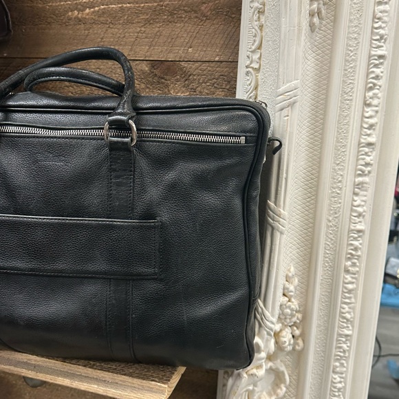 Longchamp Le Foulonné Leather Briefcase (Black) - Picture 8 of 15